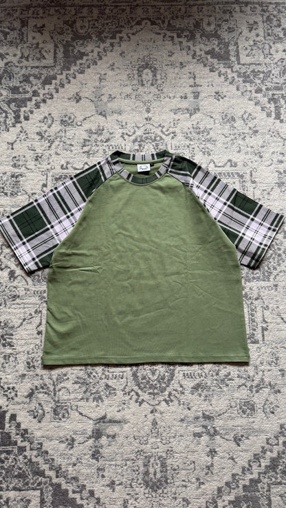 ,,Plaid’’ Green Tee
