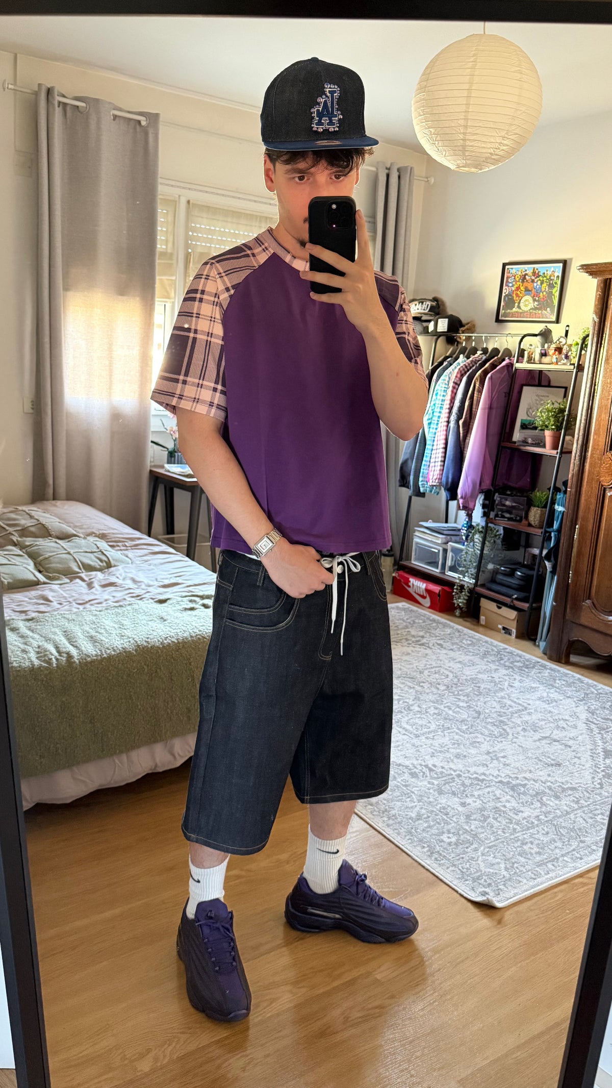 ,,Plaid’’ Purple Tee