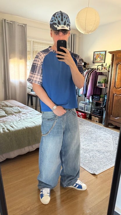 ,,Plaid’’ Blue Tee