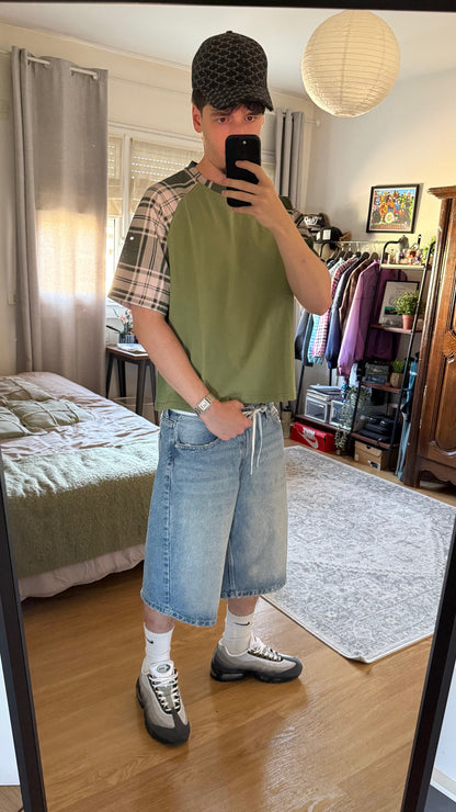 ,,Plaid’’ Green Tee